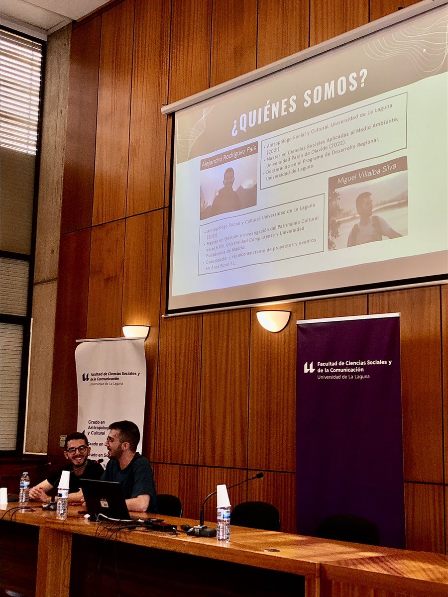 ACPAntropologia's tweet photo. Engeguen les IV Jornadas de Antropología e Investigación Social Aplicada, a la Universidad de La Laguna, @ULL -Tenerife. Avui, escoltant les primeres experiències professionals de graduats recents. Gràcies per la invitació! https://t.co/8ouGp8Fj9K