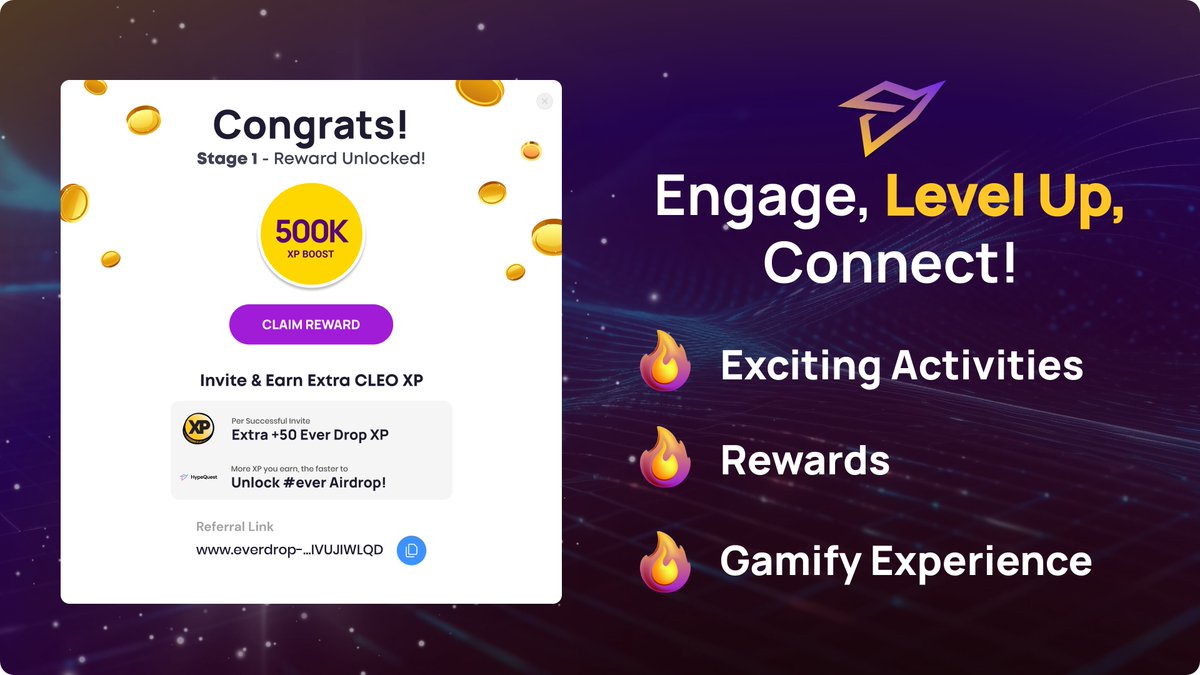 🔥 Engage, level up, and connect with #Hypequest! 🎮  

💡Get ready for an active community! Exciting activities, #rewards, and gamification elements await you. 

Let's have a blast and make lasting connections🙌