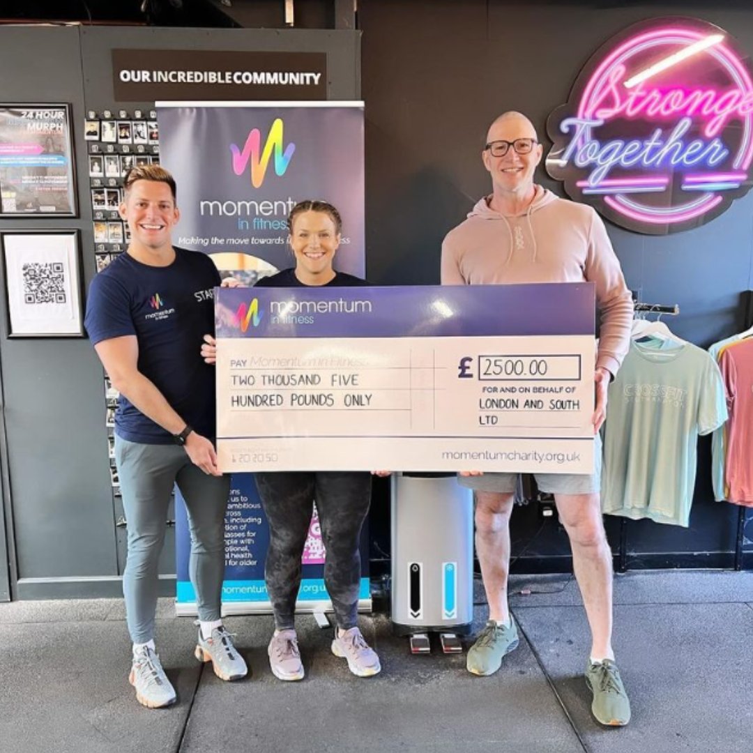 Our MD Dorian Lawrence was delighted to make a #donation to the wonderful people at Momentum in Fitness - a #charity making fitness accessible to all! 

Support their fantastic work here: momentumcharity.org.uk

#community #Hampshire