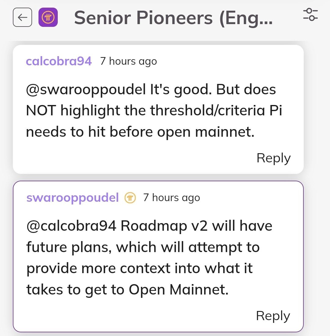 PiNetwork24X7's tweet image. #CryptoNews: @PiCoreTeam community director @swarooppoudel mentioned the future plans of the #RoadMapV2 and will try to reveal more background to get to the Open Mainnet. 🔥

#PiNetwork #CRYPTO #Blockchain #Web3