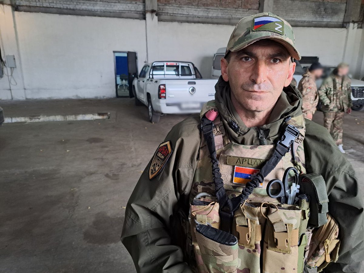 Armenian from #Karabakh fighting with the Russian army near Donetsk, #Donbass. Several Armenians joined the Russian troops and Wagner Group to fight in #Ukraine. I met them near the frontline, here my report @repubblica google.com/amp/s/www.repu…