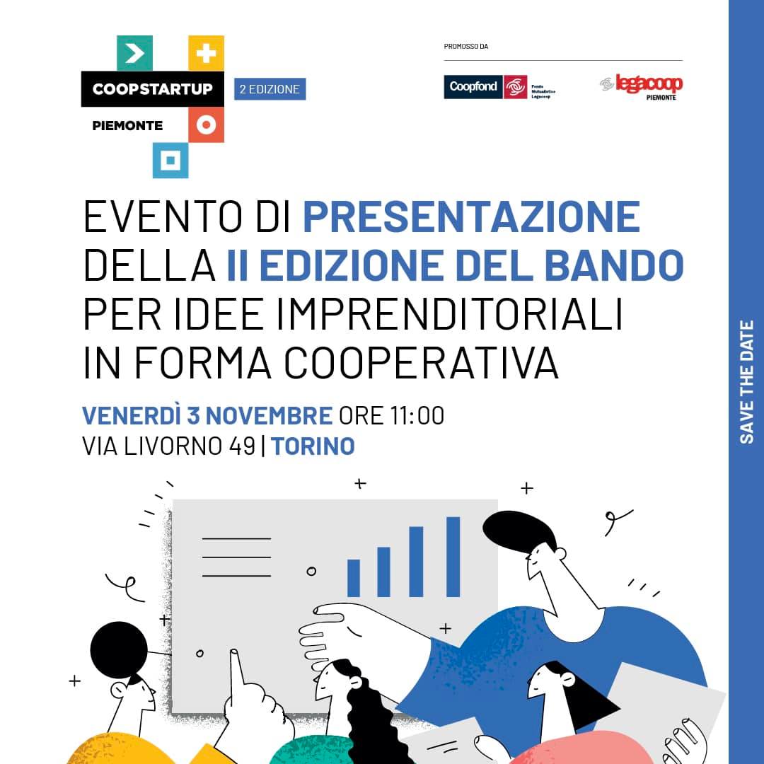 Presentazione della Seconda edizione di #Coopstartup Piemonte, il bando di Coopfond e Legacoop Piemonte per sostenere le nuove imprese cooperative
Ti aspettiamo venerdì 3 novembre dalle ore 11
Info e iscrizione 👉 
eventbrite.it/e/biglietti-pr…