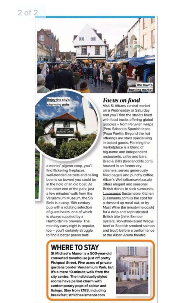 Angie & Sophie 💙💙 (@loudbirdpr) on Twitter photo Lovely piece about #StAlbans by <a href="/AJAllen_esq/">Alex Allen</a> in Woman’s Weekly mentioning the wonderful <a href="/FightingCocksSA/">YeOldeFightingCocks</a> and <a href="/lussmanns/">Andrei @Lussmanns Restaurants</a> 👍🏻🌟 #foodanddrink #hertfordshire #citybreak Lovely piece about #StAlbans by <a href="/AJAllen_esq/">Alex Allen</a> in Woman’s Weekly mentioning the wonderful <a href="/FightingCocksSA/">YeOldeFightingCocks</a> and <a href="/lussmanns/">Andrei @Lussmanns Restaurants</a> 👍🏻🌟 #foodanddrink #hertfordshire #citybreak