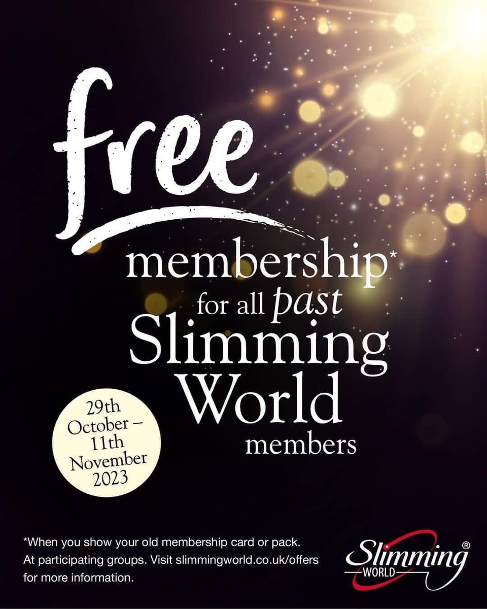 If you’ve been a member before and would love to make a fresh start, there’s a free membership offer running until Saturday 11th November exclusively for past Slimming World members. DM me if you’d love to know more 💌.