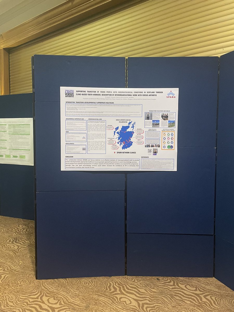 KlaireConnor's tweet photo. We are in Dunblane today at the @scotrheum autumn meeting. Come say Hi! Our stand is bursting with info &amp; we have a poster about the Scottish Young People &amp; families teams work with #SPARN &amp; #NHSScotland collaboration! @ScotVArthritis 
#SSRAutumn2023 #JIA #Arthritis #Rheumatology https://t.co/6kAoojGlSv