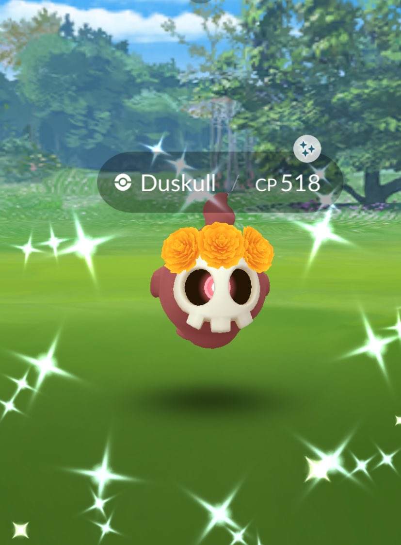 Shiny Duskull✨✨
花冠をつけた色違いヨマワルを捕まえました✨♥️