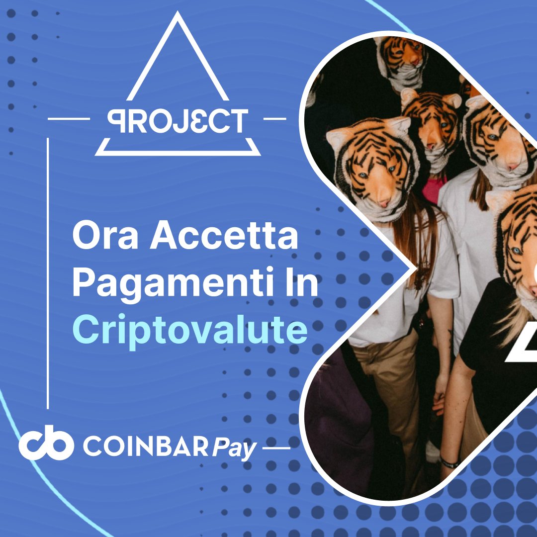CoinbarOfficial's tweet photo. Eccoci con Project per un’esperienza di shopping rivoluzionaria con Coinbar Pay! Velocità, sicurezza e stile per il tuo portafoglio di criptovalute. Aziende, unitevi a noi per accettare pagamenti in cripto! #CoinbarPay #Project #CriptoShopping https://t.co/bFOPjhuFRj