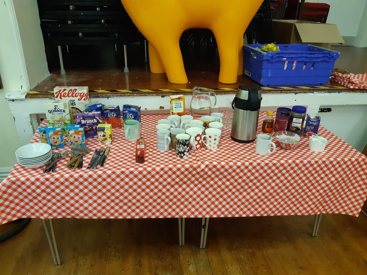 Our Cosy Cafe is all set up, ready to everyone who wants to visit! Lunch is a lovely pasta bolognese and garlic bread!