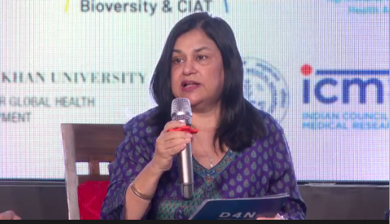Deepika Chaudhery @WorldBank on the connections between research, policies & programmes 🔬Research informs about food access. 📝Evidence-based policies allocate resources. 🌍Programs ensure equitable service delivery. Together, they improve nutrition outcomes for all. #D4N2023
