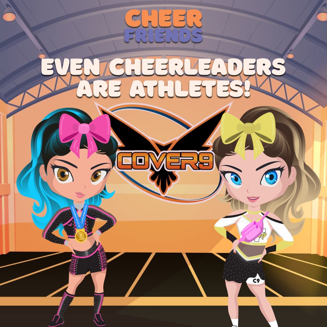 CheerFriendsNFT's tweet photo. Even cheerleaders are athletes! Let's celebrate the young athletes who overcome difficult schedules, actions, and countless practice sessions. Your commitment is incredibly motivating! #NFT #Ethererum #Cheerfriends https://t.co/BoFzjAqrsn