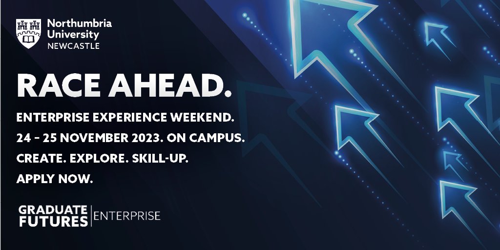 📢Enterprise Weekend Is Back! 

Open to all <a href="/NorthumbriaUni/">Northumbria Uni</a>  students &amp; recent graduates looking to skill-up or go into self-employment. 

Make sure you apply for your place on this highly interactive event. 

northumbria.ac.uk/study-at-north…