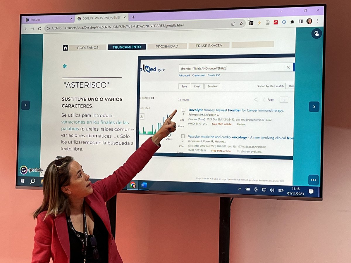 Estoy con <a href="/Elia_Almazan/">Elia Almazán-Segovia</a> y <a href="/roseryebenes/">Roser Yébenes</a> en el #AulaLilly en #raSEN23 con talleres prácticos de #inteligenciaArtificial #ChatGPT #Pubmed, #Zotero #RedCap o #Twitter

Porque las #TIC para el acceso y gestión de información en #neurología son 🔝.