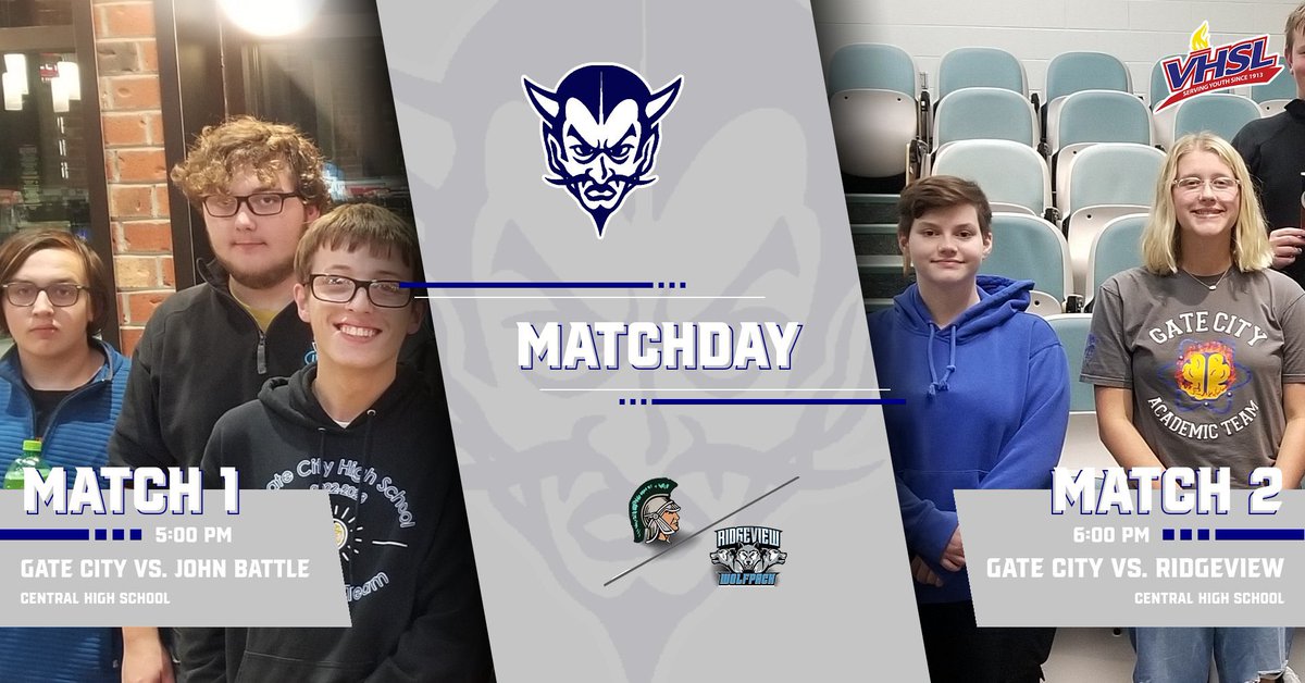 GCHSDevils's tweet photo. Good Luck to Scholastic Bowl this evening as they travel to Norton for two major Mountain 7 matchups! #GCATeam https://t.co/6c98yzwJ1t