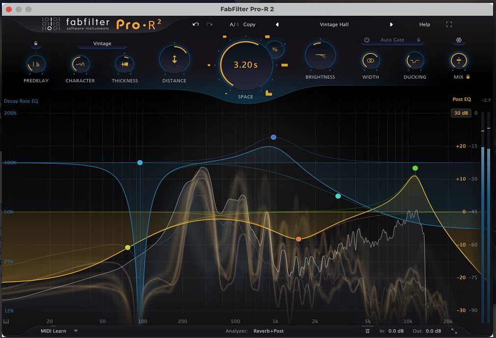 uradaw_com's tweet photo. 今日は何の日か知ってますか？
FabFilter Pro-R 2の発売日ですよ？

FabFilterのプラグイン殆ど持ってるので65％引きで59.15ドル、でも円安だから9千円🥺🥺🥺

コンボリューションリバーブのIRを読み込んで、DecayEQやEQを使って音を近づける機能があるみたいで、そこがとても気になってます

#DAW情報 https://t.co/tYEEmu8x91