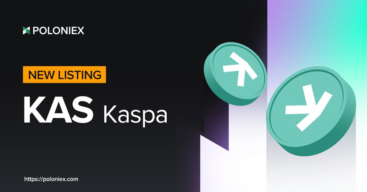 Poloniex's tweet photo. Kaspa #KAS is Poloniex newest listing! 🚀
@byKaspaCurrency

Deposit will be opened on November 2nd, 10:00 (UTC)

November 2nd (UTC), Post-only mode will be enabled on 10:00 &amp; Full trading will be enabled on 11:00

https://t.co/NFK966exYJ

#PoloniexListing #CRYPTO #Web3 https://t.co/yNmZtOBdkD