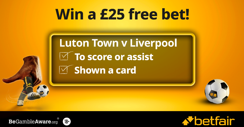 Betfair's tweet photo. 🎁 Bet Builder competition!

✅ To be in with a chance of winning, follow us, repost and reply with:

⚽️ Player to score or assist
🟨 Player to be shown a card

Click below for T&amp;C's...