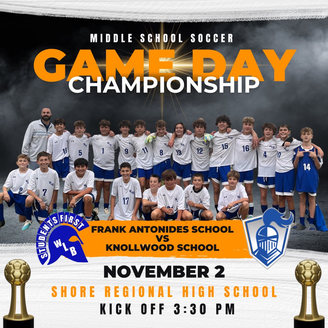 RTCTraining's tweet image. Game Day! Come out and support the FAS boys soccer team as they play in the Middle School Championship Game today against Fair Haven at 3:30pm at Shore Regional High School. Go Spartans!! @WLBSup @WLBSchools @FAS_principal @TheLinkNews