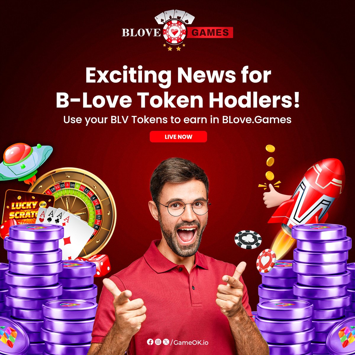 🚀 Calling All B-Love Token Hodlers! Big News! 

You can now use your BLVs to earn in BLove.Games

The excitement begins now! Join the gaming revolution! 🌟

#BLoveGames #EarnWithBLVs #GameOK #BFICoin #GameFi #P2E #OnlineGaming #Live