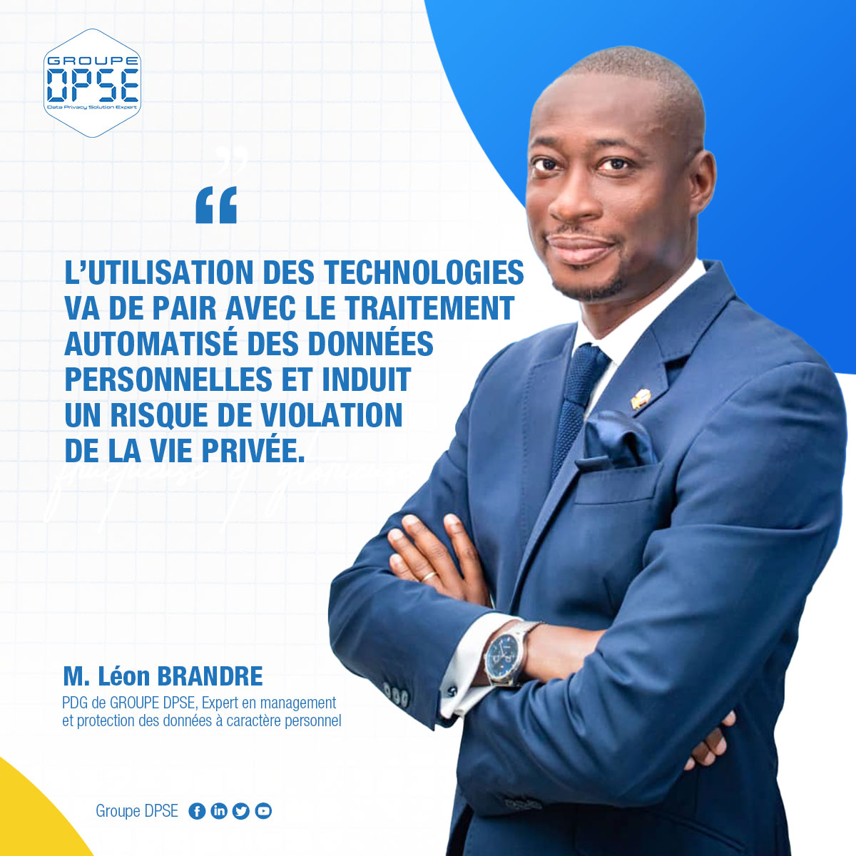 GroupeDPSE's tweet image. Bon mois de novembre à toutes et à tous ! 🤗
Retenons ceci :
👇👇👇👇👇
De : M. @BrandreLeon 
PDG de Groupe DPSE 
L’intégralité de l’interview ici : cio-mag.com/leon-brandre-d…

#GroupeDPSE #ProtectionDesDonnées #Compliance #DonnéesPersonnelles #CIV225
