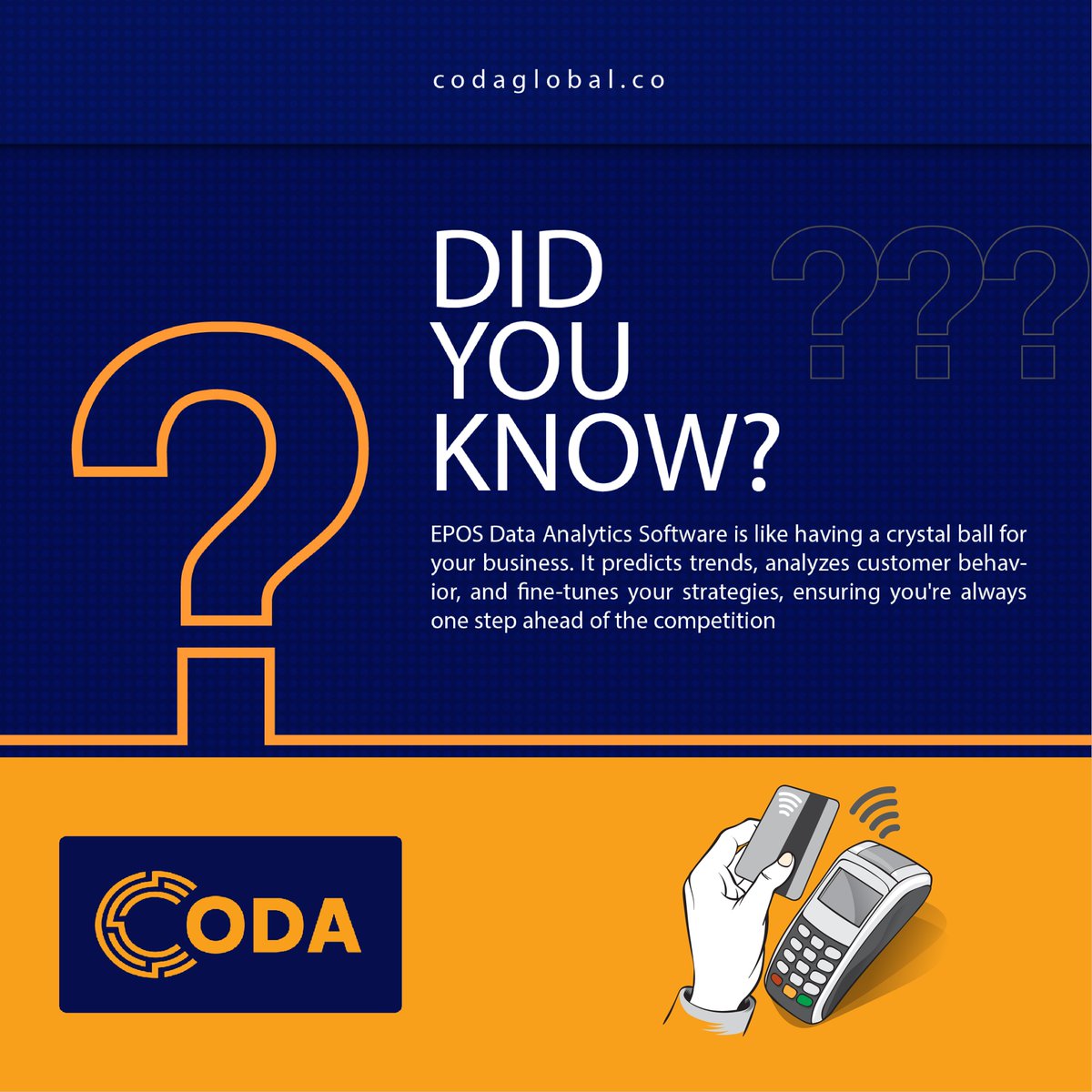 codaglobalme's tweet photo. Unlock the Power of Data with Our EPOS Data Analytics Software. Harness insights, optimize decisions, and drive success in real time.

Click the below link for a demo 
https://t.co/aP8SSTB2eM
.
.
.
.
#CODAGlobal #fmcg #uae #dubai #dataanalyticstool #dataanalytics #EPOSdata #data https://t.co/fm0z1IO8yV
