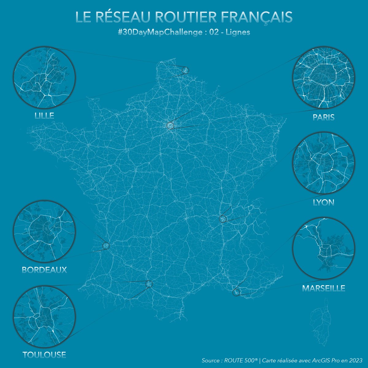 Esri France (@esri_france) on Twitter photo #30DayMapChallenge 🗺️
Jour 2 : #Lines
Découvrez la cartographie du réseau routier français grâce aux données ROUTE 500 de l'<a href="/IGNFrance/">IGN France</a>.
Cette carte a été créée avec #ArcGISPro d'Esri 🌍🔍
#Cartographie #France #EsriFrance #30DayMapChallenge 🗺️
Jour 2 : #Lines
Découvrez la cartographie du réseau routier français grâce aux données ROUTE 500 de l'<a href="/IGNFrance/">IGN France</a>.
Cette carte a été créée avec #ArcGISPro d'Esri 🌍🔍
#Cartographie #France #EsriFrance