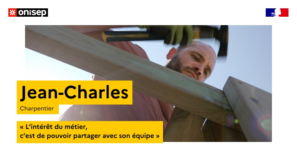 Onisep's tweet photo. #PORTRAITSDEPROS
🪜L'#Onisep et la #FFB présentent Jean-Charles #charpentierbois. Il nous parle de son #métier, des différentes façons de l'exercer et du travail en équipe.
📽️ Retrouvez Jean-Charles sur Onisep TV 👉 https://t.co/AVU1XK12BF
#orientation #BTP #FFBatiment #bois https://t.co/y3BWyOql9x