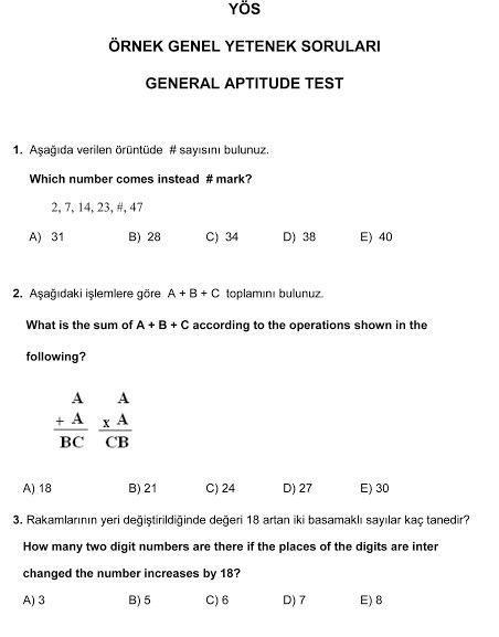 "Çalışmış, kazanmış, hakkıyla gelmiş. O Türk evlatları da çalışsın, kontenjanları kaptırmasın o zaman." 

Aşağıda Yabancı Öğrenci Sınavı sorularını görmektesiniz. Bu kolay sorularla ülkemizin üniversiteleri yabancılara işgal ettiriliyor.

Sizin yatacak yeriniz yok.