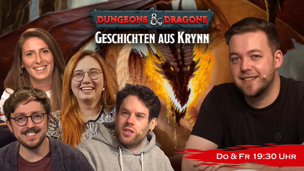 TheRocketBeans's tweet photo. Werbung | Wir starten in ein neues Pen &amp; Paper-Abenteuer! Mit #DungeonsAndDragons, unseren Held*innen @artsykatsy, @sarakastisch, @Verlingscht, @Pommes_Ruppel und Spielleiter @Grziwatzki geht es heute und morgen ab 19:30 Uhr live in die magische Welt von @Wizards_DnDDE. https://t.co/qBoRfU7yPj