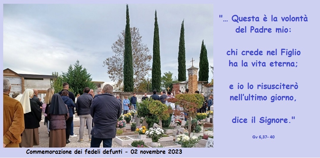 suorconsiglia's tweet image. #2nov Com. #Defunti🙏🪔

Nella Grazia che i ns cari defunti vivono in Dio,
ed in Lui, sono anche con noi
nella Speranza che un giorno ci riabbracceremo
nella Gratitudine x il loro aiuto dal Cielo
nella Fede che tutti risorgeremo
nella Gioia che sarà "Vita"☀️

Preg. al cimitero👇