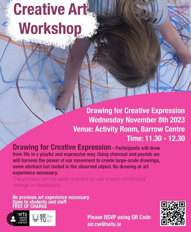 Muireann Ranta (@muireannranta) on Twitter photo 📢📢 Roll up Roll up ...the next creative Arts workshop with our artist in residence <a href="/siobhan_jordan/">Siobhan Jordan</a> takes place on Wed Nov 8th at 11.30 on the Carlow campus 👇 These workshops are open to all staff & students from <a href="/SETUIreland/">South East Technological University</a> Be quick spaces fill up fast ! <a href="/artscouncil_ie/">The Arts Council / An Chomhairle Ealaíon</a> 📢📢 Roll up Roll up ...the next creative Arts workshop with our artist in residence <a href="/siobhan_jordan/">Siobhan Jordan</a> takes place on Wed Nov 8th at 11.30 on the Carlow campus 👇 These workshops are open to all staff & students from <a href="/SETUIreland/">South East Technological University</a> Be quick spaces fill up fast ! <a href="/artscouncil_ie/">The Arts Council / An Chomhairle Ealaíon</a>