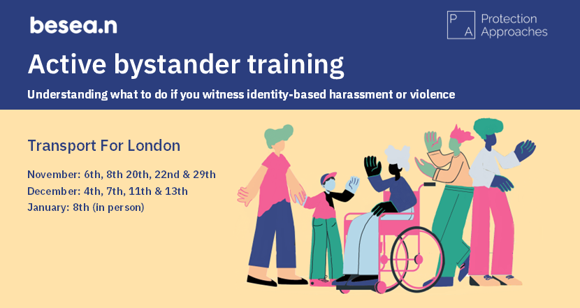 IBVprev's tweet photo. As reports increase, many are asking what to do if they encounter antisemitism, islamophobia, or other forms of hate. With @besea_n we’ve been commissioned by @TfL to deliver free Active Bystander trainings for hundreds of Londoners. Find out more &amp; book: https://t.co/10Qevy7sQn https://t.co/D0u3H5YpCA