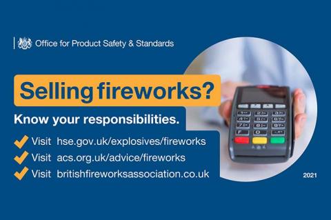 SFRS_FSE's tweet photo. Selling fireworks? You must have a risk assessment &amp; licence from your local authority. This means considering what might cause harm to people and deciding whether you are taking reasonable steps to prevent harm.
More: https://t.co/WtqLvcO9fh
Contact SFRS: https://t.co/yWU8XIey9A https://t.co/qjmpIbSibz