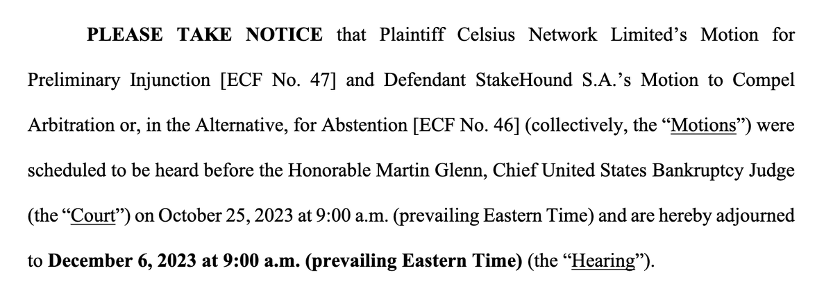 z0roProfit's tweet photo. #Stakehound #hearing has been scheduled for Dec 6th now.
In case anyone wants to register.
https://t.co/HafR8mrjSf https://t.co/qRbIXUb6VJ