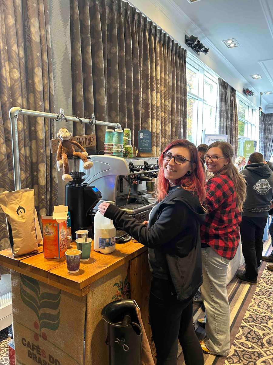 Team Bean rocking Taster of Lochness  today at Drumossie Hotel. Drop in and say hello to Monkey #tasterofinverness #visitlochness #visitscotland #invernesscoffee #invernesscoffeeroasting
