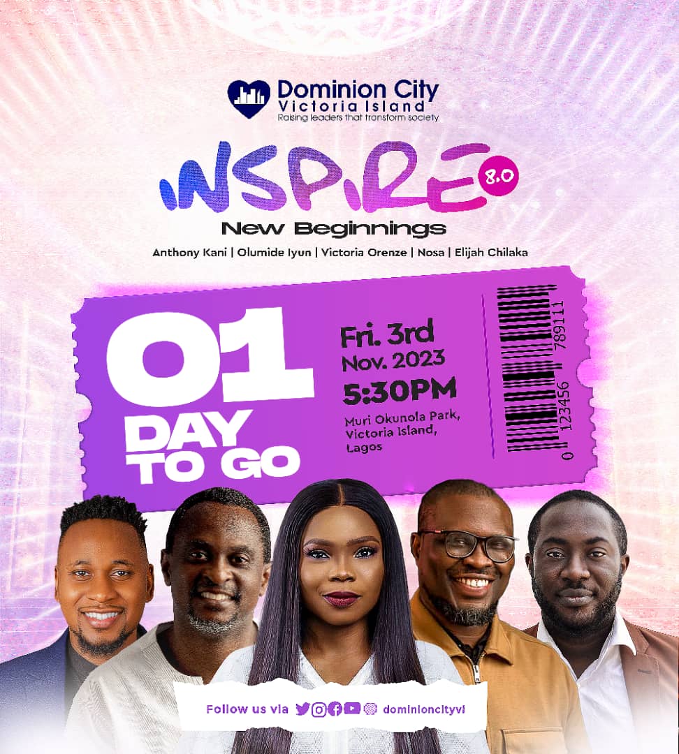 blessedamongmen's tweet photo. One Day to go and it's #inspire8.

Do not let Lagos traffic worry you. Leave on time to Victoria Island at Muri Okunola Park. Use map if you do not know the venue.

#pastordavidogbueli
#DominionCity
#DominionCityVi
#worship https://t.co/R7OZZ1mAyy