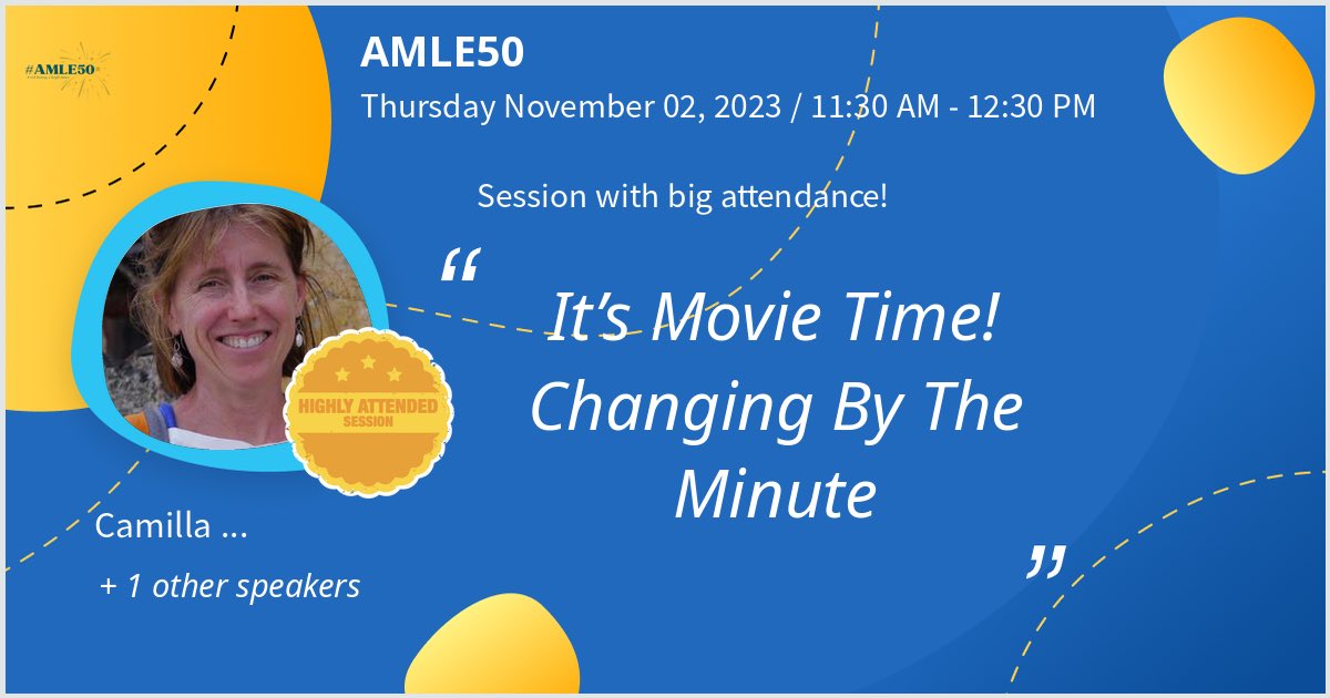 ChangingByDocu's tweet photo. Excited to be presenting my documentary “Changing By The Minute” at AMLE50. Hope you will join us today at 11:30am if you're attending the conference #AMLE50 -- info via #Whova event app https://t.co/7sO40bEGMC