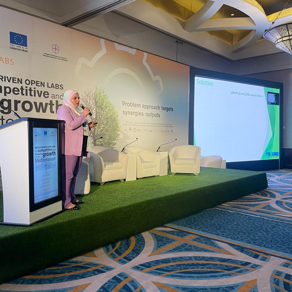 Rania Abu DAWWAS is pitching her startup, "Green Hands for Landscaping and Training." Get ready to be inspired by her vision for a greener future. 🌿💡 #GreenEntrepreneurship #Innovation #gomed #JES2023 <a href="/nex_labs/">NEX-LABS</a>