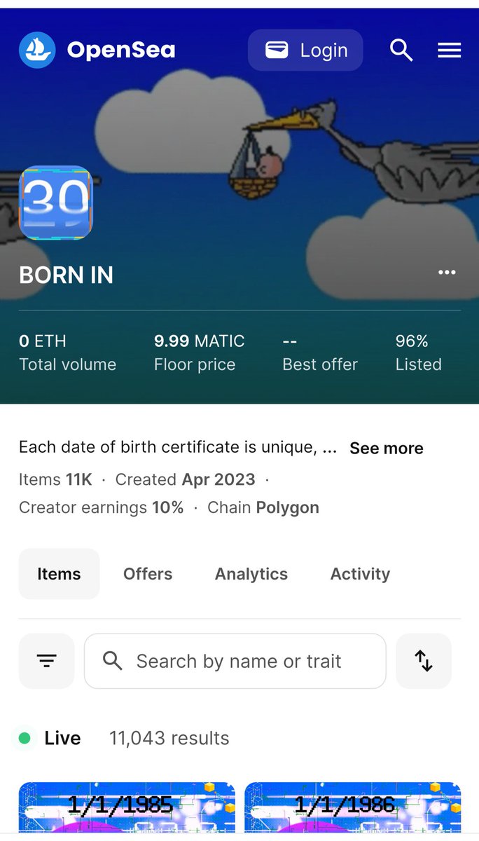 BornInNfts's tweet photo. Latest trending Nft project
Claim your birth date soon
Hurry up claim it soon
Don't late
Your birth date is unique and limited edition only one is available available
https://t.co/sM5IqnbwEL
#new_nft_project #born #make_money #investor https://t.co/nHYHB1yVVb