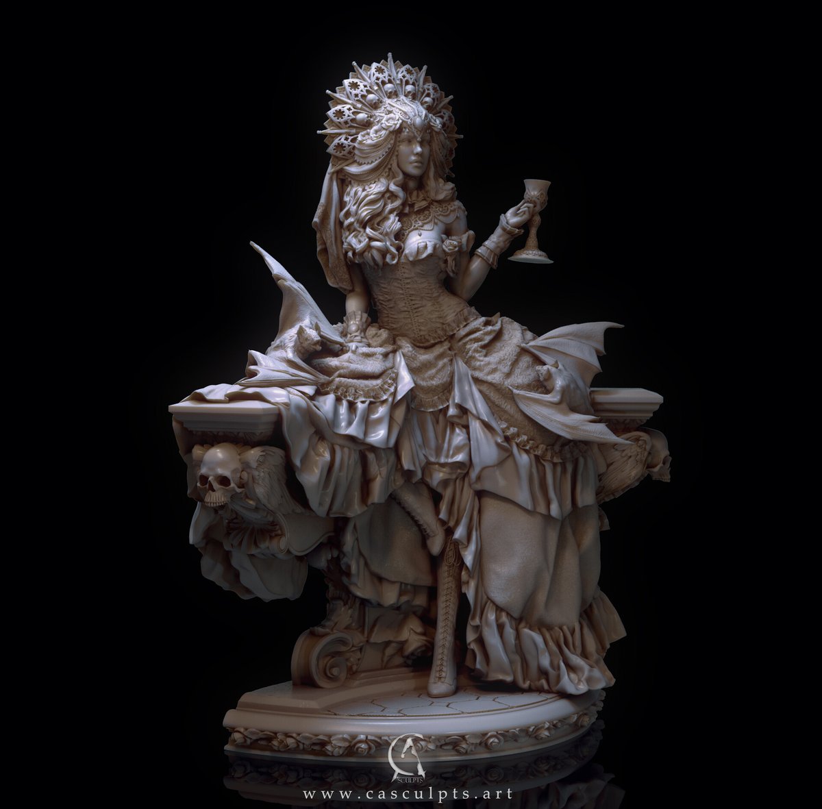 CA_Sculpts's tweet photo. Introducing Isobel the Matriarch in full figure STL format! 🦇 She's now available at ▶️ https://t.co/ixgGAOkIYF

Explore the world of #Vampire #miniatures and bring Isobel to life with your creativity! 🖌️🧛‍♀️ #3DPrinting #Sculpture #ZBrush #FantasyArt https://t.co/3SNcQv6Yzv