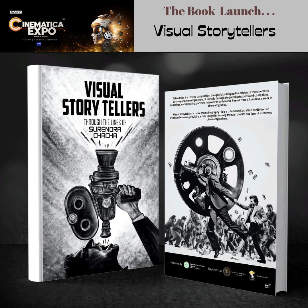 'Empowering the craft of visual storytelling: Cinematica Expo proudly presents the launch of the insightful book 'Visual Storytellers'. @indiajoyfestival @pgvinda @mohan_indraganti #mamidiHarikrishna . . . . #cinematicaexpo #eventplanning #cinematography #clicktalk