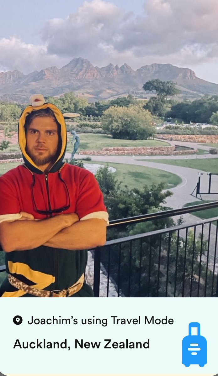 Changed my Bumble location to Auckland , NZ, to continue the victory tour  #SpringboksRWC #Springboks