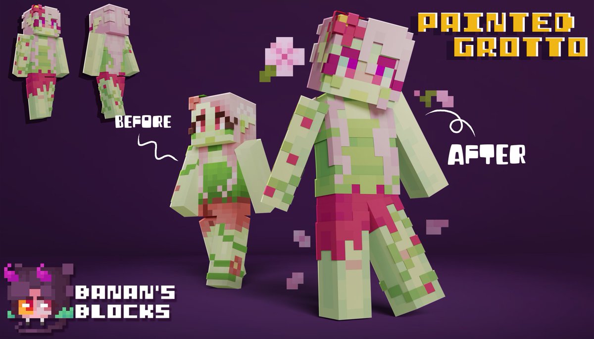 BanansBlocks's tweet photo. 🎃 Commission Time 🎃
Skin request from @PaintedGrotto
.
OUR FAVOURITE LEAF GIRL!!! 🌿
.
#minecraftskin #mcskin #minecraft #minecraftuniverse #minecraftcreations #minecraftjava #minecraftbedrock #minecraftinspirations #skinupdate https://t.co/Zx77m5b8Hx