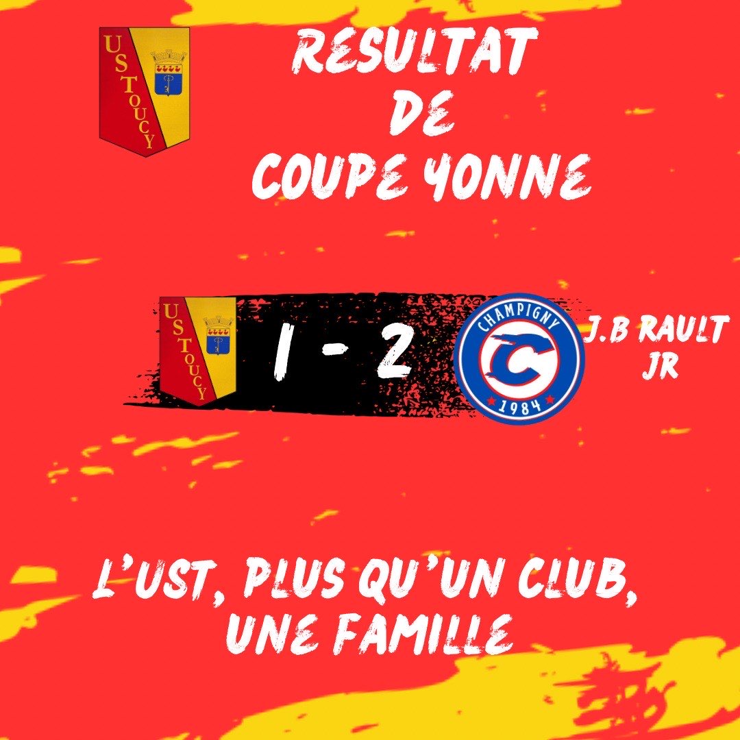 ToucyFootball's tweet photo. L’équipe B ❤️💛 s’est faite sortir de la coupe de l’Yonne par Champigny ce dimanche ! 😢 Une bien triste nouvelle, dans un match retentissant, où le football n’aura pas vraiment été au centre des débats ⚔️ https://t.co/RIITD9cPLv