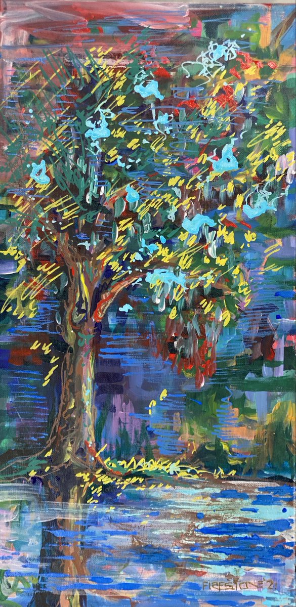 RobbiFirestone's tweet image. Art Painted: 𝗪𝗶𝘀𝗵𝗶𝗻𝗴 𝗧𝗿𝗲𝗲 &amp;amp; 𝗗𝗶𝘀𝘁𝗮𝗻𝘁 𝗠𝗲𝘀𝗮𝘀 𝗔𝗯𝗶𝗾𝘂𝗶 𝗟𝗮𝗸𝗲  ✨ What can you say about this art? 🎨

𝗪𝗲𝗯𝘀𝗶𝘁𝗲: RoFirestone.com | Firestoneart.com

#WishingTree #NFT #art #adventure #oculus #openbrush #tiltbrush #VirtualReality