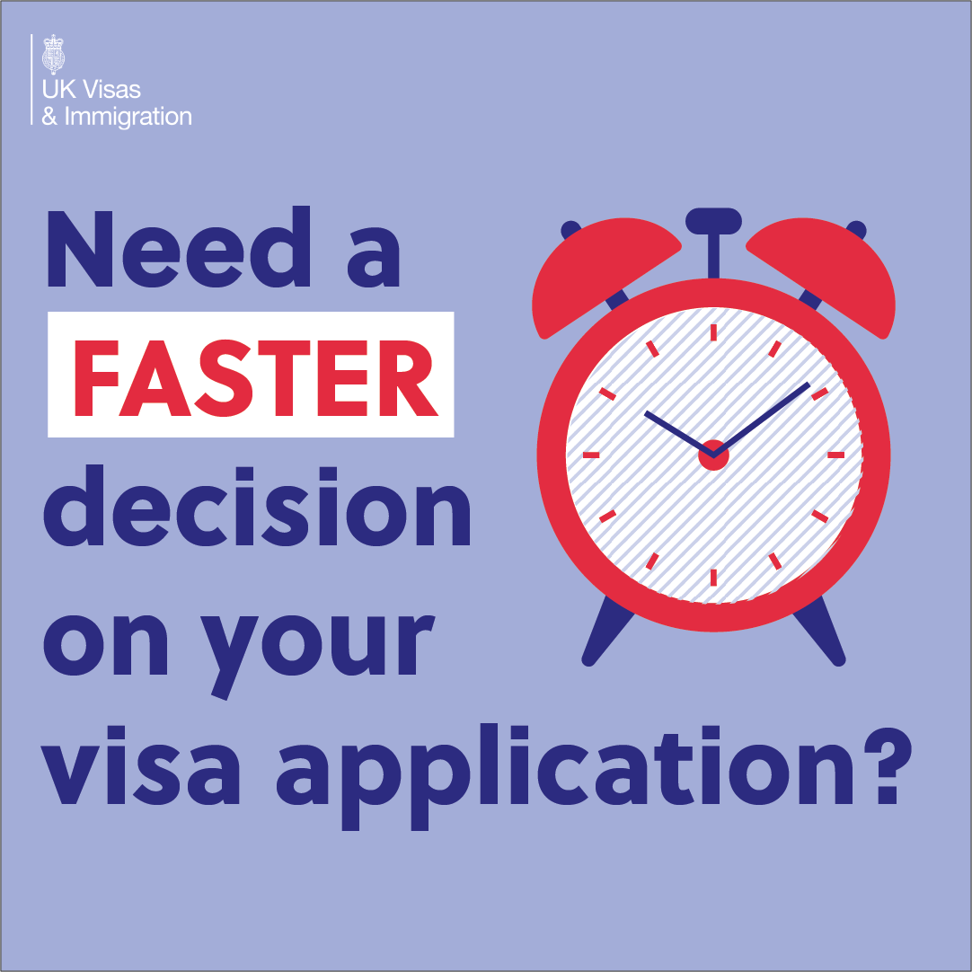 UK Visas & Immigration Official on X: Need a decision in a hurry? You may  be able to get a faster decision on your visa or settlement application  made inside the UK. To