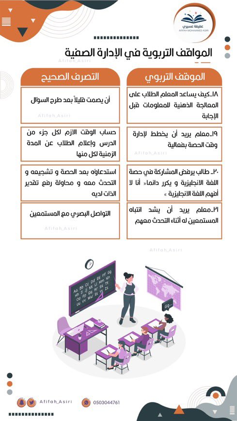 🛑 مهمة جداً وعلى مسؤوليتي 🌟
المواقف التربوية في الإدارة الصفية، 
٢١ موقف تربوي مع التصرف الصحيح تجاهها 👌
#الرخصة_المهنية_عام