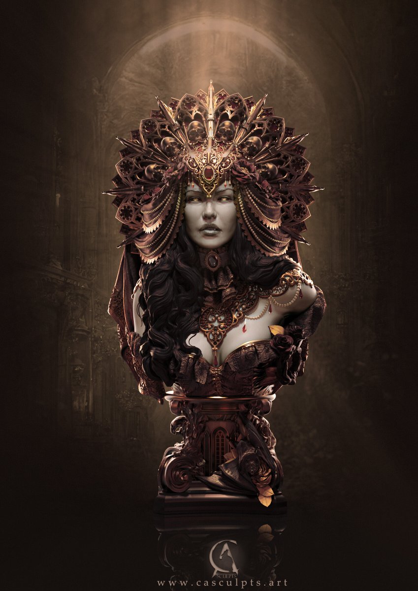 CA_Sculpts's tweet photo. Exciting news! Isobel the Matriarch bust is now yours to own in stunning STL format. Find her at ▶️ https://t.co/ixgGAOkIYF 🦇✨ #IsobelMatriarch #STLFiles #DigitalSculpting #FantasyArt #3DPrinting #casculpts https://t.co/IO8O4K3j9X
