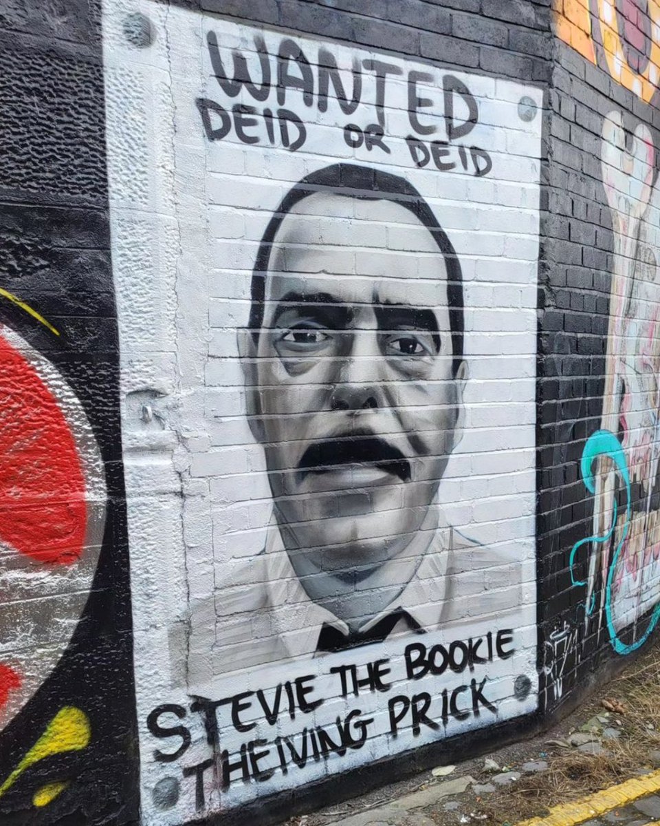 jandvofficial's tweet photo. We can't for the life of us work out who would write such nasty words about Stevie the Bookie 🤔

  *cough* Winston *cough*  

🎨 Sykeoner   

#stillgame #scottishpatter https://t.co/EJqE3i1c2i