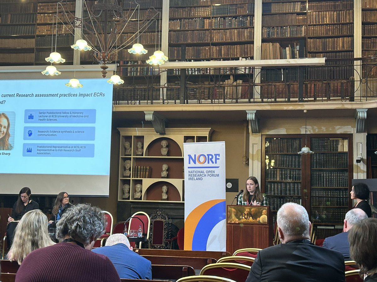 Dr Melissa Sharp, RCSI,  on ‘How do current research assessment practices impact ECRs in Ireland’ 
She says: pay particular attention to the composition of assessment panels, build in EDI
 #NORFest2023