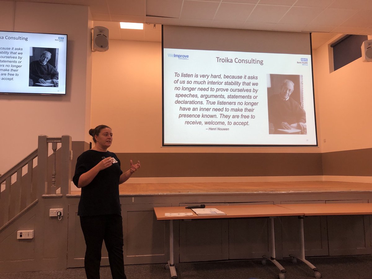 Collette_mcq's tweet image. ⁦@louisejordan_82⁩ is taking us through my favourite #LiberatingStructure Troike Consulting. This is a great opportunity to understand the power of true listening. #CommunityOfPractice